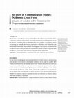 Research paper thumbnail of 50 years of Communication Studies: Academic Cross Paths (2022)