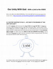 Research paper thumbnail of Our Unity With God - With a Link to the Video