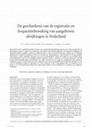 Research paper thumbnail of De geschiedenis van de registratie en frequentiebewaking van aangeboren afwijkingen in Nederland