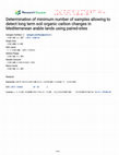 Research paper thumbnail of Determination of minimum number of samples allowing to detect long term soil organic carbon changes in Mediterranean arable lands using paired-sites