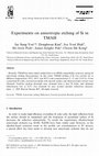 Research paper thumbnail of Experiments on anisotropic etching of Si in TMAH