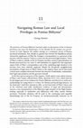 Research paper thumbnail of Navigating Roman Law and Local Privileges in Pontus-Bithynia