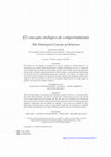 Research paper thumbnail of El concepto etológico de comportamiento