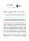 Research paper thumbnail of Appel a proposition de communication AIGen et FLES Strasbourg