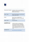 Research paper thumbnail of Integration of Environmental Models in Spatial Data Infrastructures: A Use Case in Wildfire Risk Prediction