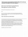 Research paper thumbnail of QoS-aware load-balancing algorithm for heterogeneous wireless networks