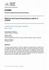 Research paper thumbnail of What Do the Fama-French Factors Add to C-CAPM?