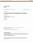 Research paper thumbnail of The symbolic dynamics of multidimensional tiling systems