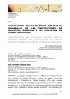 Research paper thumbnail of Aportaciones De Las Políticas Públicas Al Desarrollo De Las Instituciones De Educación Superior y Su Evolución en Tiempo De Pandemia