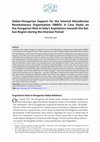 Research paper thumbnail of Italian-Hungarian Support for the Internal Macedonian Revolutionary Organization (IMRO): A Case Study on the Hungarian Role in Italy’s Aspirations towards the Balkan Region during the Interwar Period