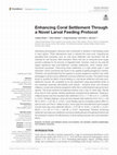 Research paper thumbnail of Enhancing Coral Settlement Through a Novel Larval Feeding Protocol