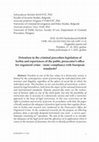 Research paper thumbnail of Detention in the criminal procedure legislation of Serbia and experiences of the public prosecutor's office for organized crime: (Non) compliance with European standards?