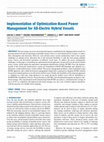 Research paper thumbnail of Implementation of Optimization-Based Power Management for All-Electric Hybrid Vessels