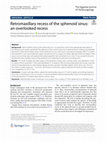 Research paper thumbnail of Retromaxillary recess of the sphenoid sinus: an overlooked recess