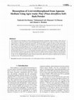 Research paper thumbnail of Biosorption of 2,4,6-trichlorophenol from Aqueous Medium Using Agro-waste: Pine (Pinus densiflora Sieb) Bark Powder