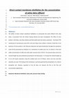 Research paper thumbnail of Direct contact membrane distillation for the concentration of saline dairy effluent