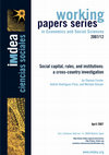 Research paper thumbnail of Social capital, rules, and institutions: A cross-country investigation