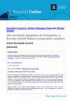 Research paper thumbnail of The territorial dynamics of innovation: a Europe United States comparative analysis