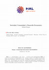 Research paper thumbnail of Sociedad, Comunidad y Desarollo Economico