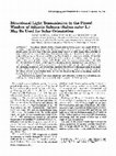 Research paper thumbnail of Directional light transmission in the pineal window of Atlantic salmon (Salmo salar L.) may be used for solar orientation