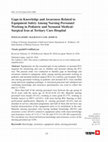 Research paper thumbnail of Gaps in Knowledge and Awareness Related to Equipment Safety Among Nursing Personnel Working in Pediatric and Neonatal MedicalSurgical Icus at Tertiary Care Hospital