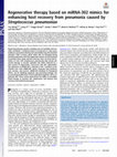 Research paper thumbnail of Regenerative therapy based on miRNA-302 mimics for enhancing host recovery from pneumonia caused by Streptococcus pneumoniae