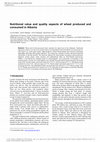 Research paper thumbnail of Nutritional value and quality aspects of wheat produced and consumed in Albania