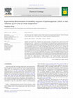 Research paper thumbnail of Experimental determination of solubility constant of hydromagnesite (5424) in NaCl solutions up to 4.4m at room temperature