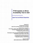 Research paper thumbnail of FY20 Update on Brine Availability Test in Salt. Revision 4