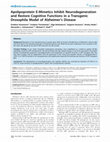 Research paper thumbnail of Apolipoprotein E-Mimetics Inhibit Neurodegeneration and Restore Cognitive Functions in a Transgenic Drosophila Model of Alzheimer's Disease