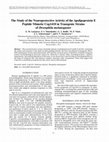 Research paper thumbnail of The study of the neuroprotective activity of the apolipoprotein E peptide mimetic Cog1410 in transgenic strains of Drosophila melanogaster