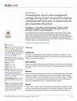 Research paper thumbnail of Promoting the use of a self-management strategy among novice chiropractors treating individuals with spine pain: A mixed methods pilot clustered-clinical trial