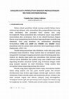 Research paper thumbnail of Analisis Data Penelitian Bahasa Menggunakan Metode Distribusional