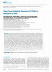 Research paper thumbnail of Short-Term Statistical Forecasts of COVID-19 Infections in India