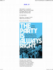 Research paper thumbnail of Jim Burns. Review of "The Party is Always Right: The Untold Story of Gerry Healy and British Trotskyism". Northern Review of Books (September 2024)