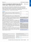 Research paper thumbnail of Advances in managing the noninfected open chest after cardiac surgery: Negative-pressure wound therapy