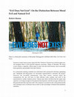 Research paper thumbnail of "Evil Does Not Exist": On the Distinction Between Moral Evil and Natural Evil (October 2024 version)