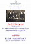 Research paper thumbnail of Per le future generazioni: ordine costituzionale e sostenibilità tra storia e presente,  introduce M. Minesso, Università di Milano, Dipartimento di studi storici, 14 ottobre 2024, ore 10,30