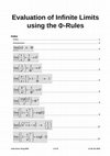 Research paper thumbnail of Evaluation of Infinite Limits using the PHI-Rules