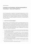 Research paper thumbnail of Evaluation von Forschungs- und Innovationspolitik in Deutschland – Stand und Perspektiven1