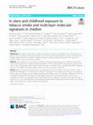 Research paper thumbnail of In utero and childhood exposure to tobacco smoke and multi-layer molecular signatures in children