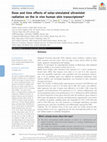 Research paper thumbnail of Dose and time effects of solar‐simulated ultraviolet radiation on the in vivo human skin transcriptome