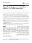 Research paper thumbnail of Rapid effects of progesterone on ciliary beat frequency in the mouse fallopian tube