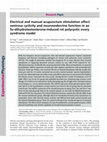 Research paper thumbnail of Electrical and manual acupuncture stimulation affect oestrous cyclicity and neuroendocrine function in an 5α‐dihydrotestosterone‐induced rat polycystic ovary syndrome model