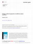 Research paper thumbnail of Changes of physical properties in multiferroic phase transitions