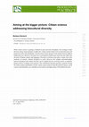 Research paper thumbnail of Aiming at the bigger picture: Citizen science addressing biocultural diversity