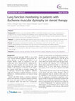 Research paper thumbnail of Lung function monitoring in patients with duchenne muscular dystrophy on steroid therapy