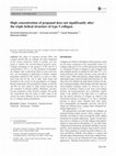 Research paper thumbnail of High concentration of propanol does not significantly alter the triple helical structure of type I collagen