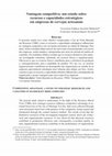 Research paper thumbnail of Vantagem competitiva: um estudo sobre recursos e capacidades estratégicos em empresas de cervejas artesanais