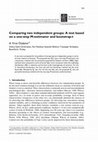 Research paper thumbnail of Comparing two independent groups: A test based on a one‐step M‐estimator and bootstrap‐t